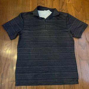 Men's Lululemon Black Striped Polo Shirt